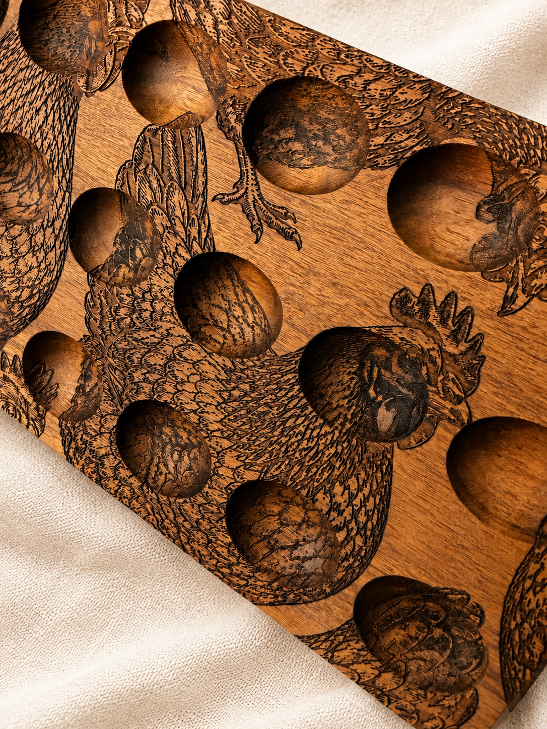 Engraved Chicken Deviled Egg Board
