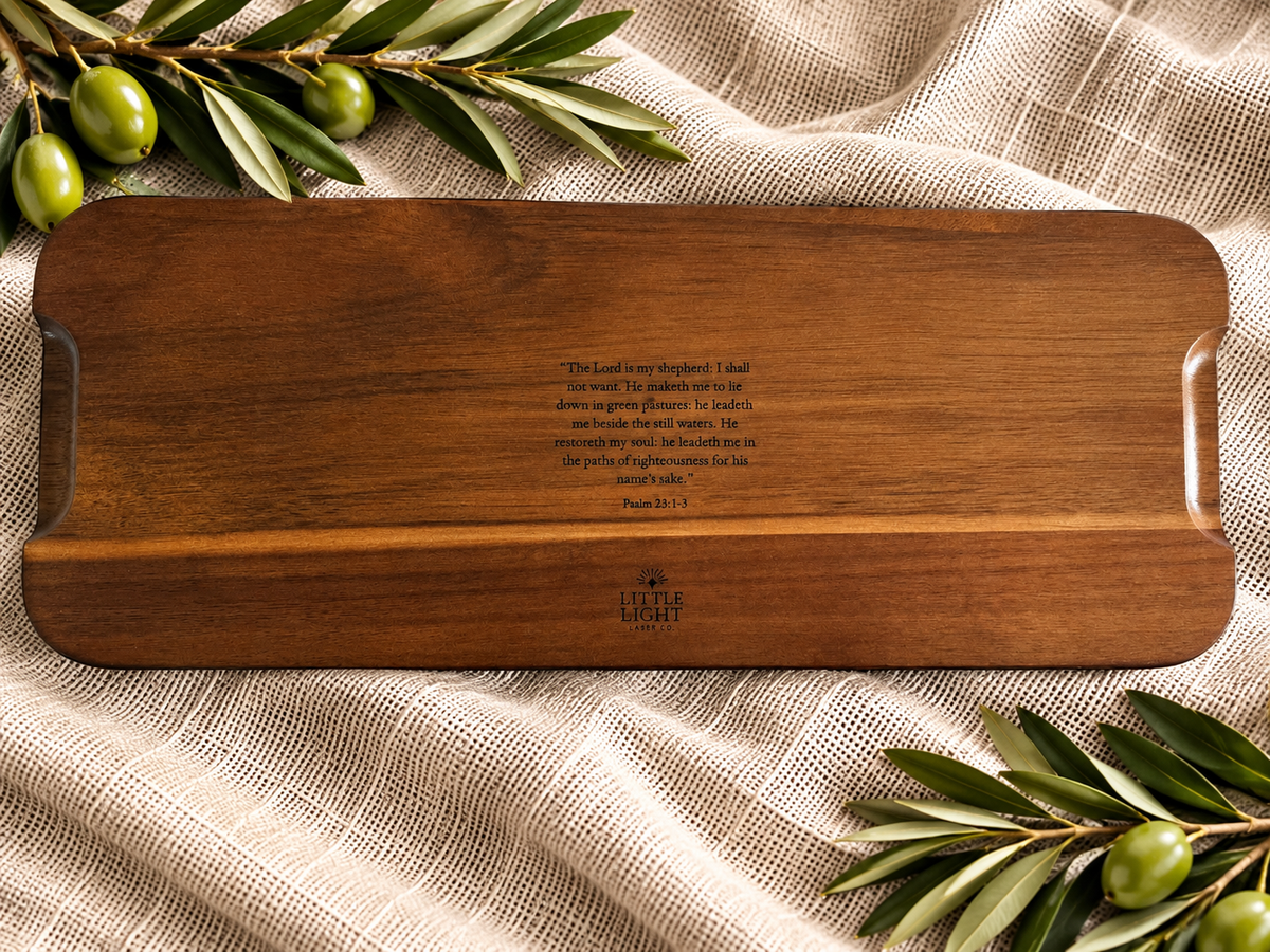 Mama Duck & Ducklings Engraved Wood Serving Tray