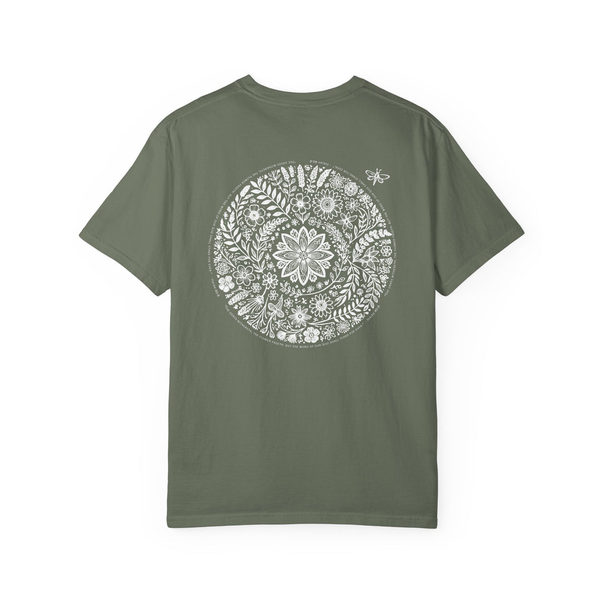 Isaiah 40:8 Floral Comfort Colors® T-Shirt | Soft-Washed Christian Tee