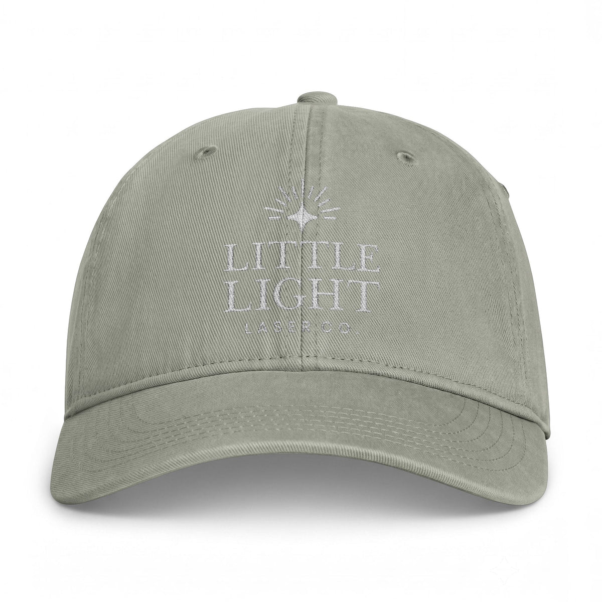 Little Light Coastal Washed Cap – Distressed Beach Logo Baseball Hat