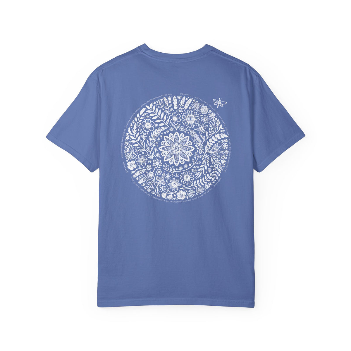 Isaiah 40:8 Floral Comfort Colors® T-Shirt | Soft-Washed Christian Tee