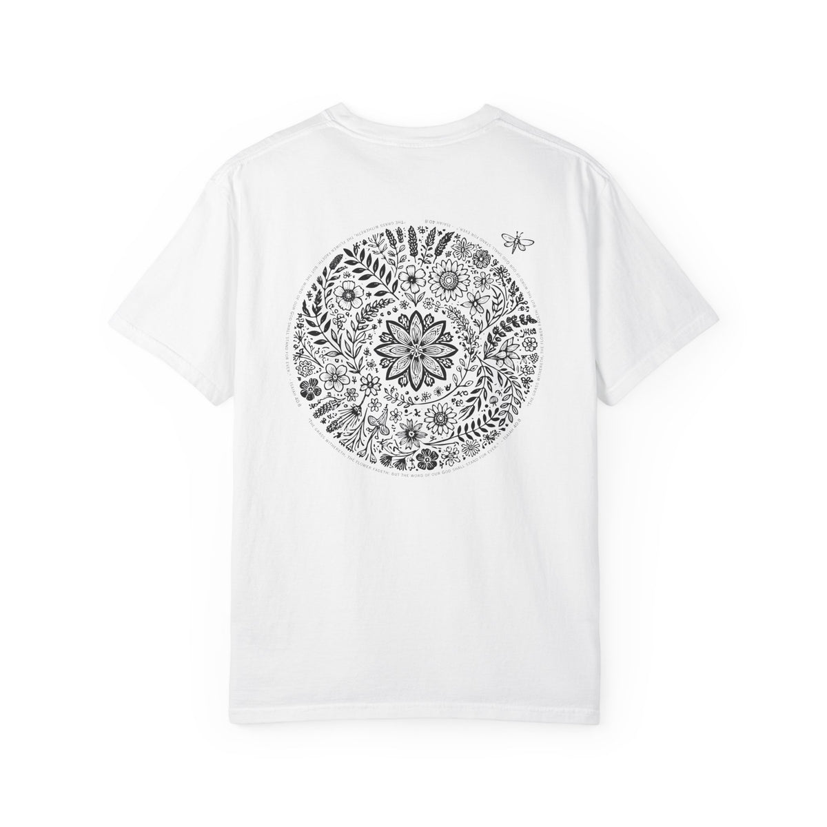 Isaiah 40:8 Floral Comfort Colors® T-Shirt | Soft-Washed Christian Tee