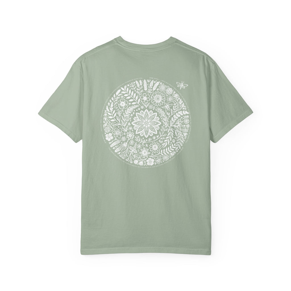 Isaiah 40:8 Floral Comfort Colors® T-Shirt | Soft-Washed Christian Tee