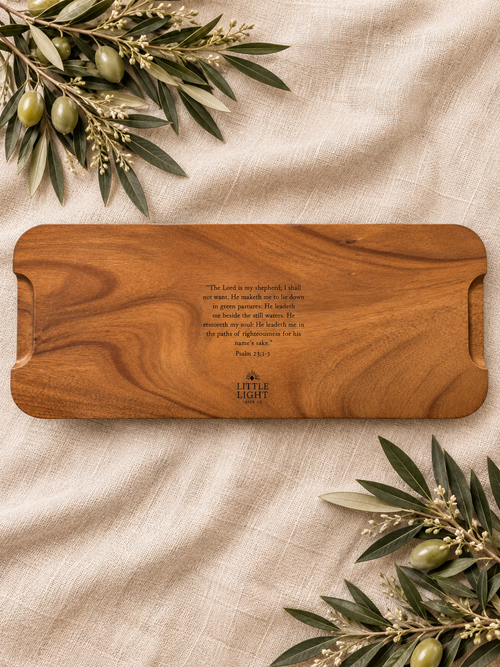 Engraved Turkey Acacia Serving Tray