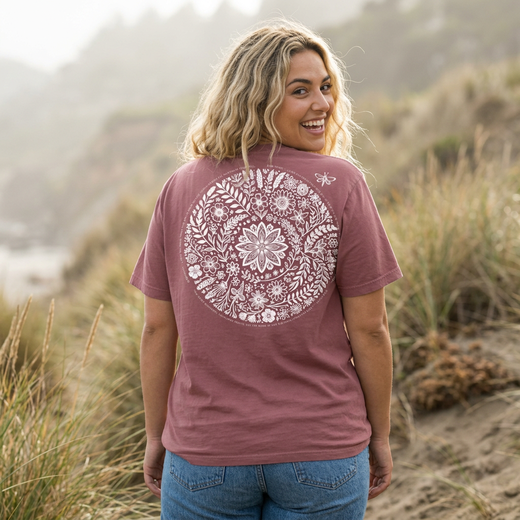 Isaiah 40:8 Floral Comfort Colors® T-Shirt | Soft-Washed Christian Tee
