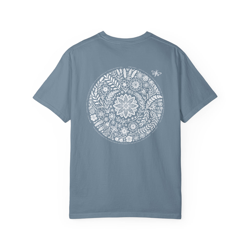 Isaiah 40:8 Floral Comfort Colors® T-Shirt | Soft-Washed Christian Tee