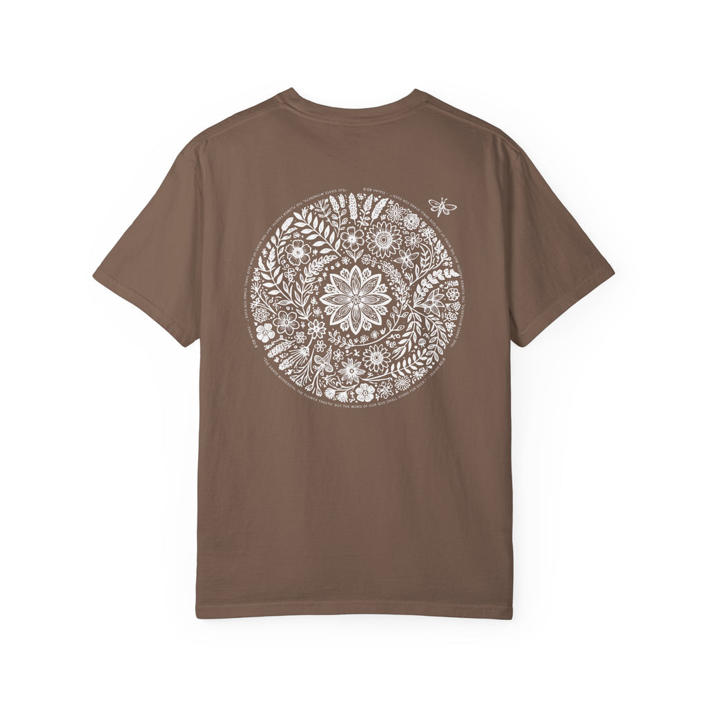 Isaiah 40:8 Floral Comfort Colors® T-Shirt | Soft-Washed Christian Tee