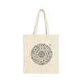 Canvas Tote Bag — Floral Mandala Circle Print with “Little Light” Logo
