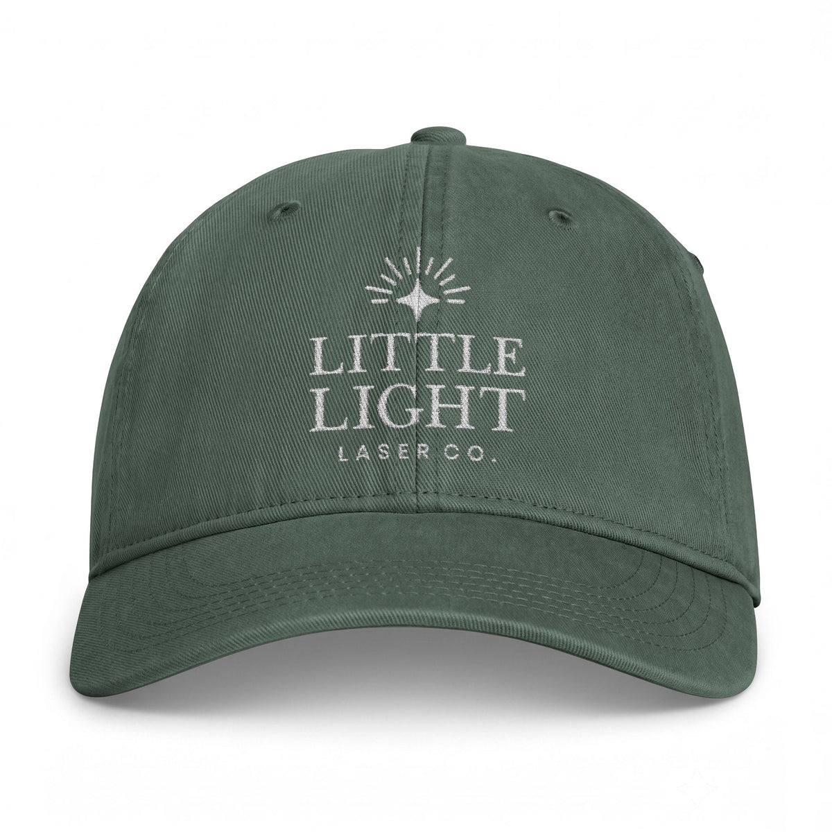 Little Light Coastal Washed Cap – Distressed Beach Logo Baseball Hat