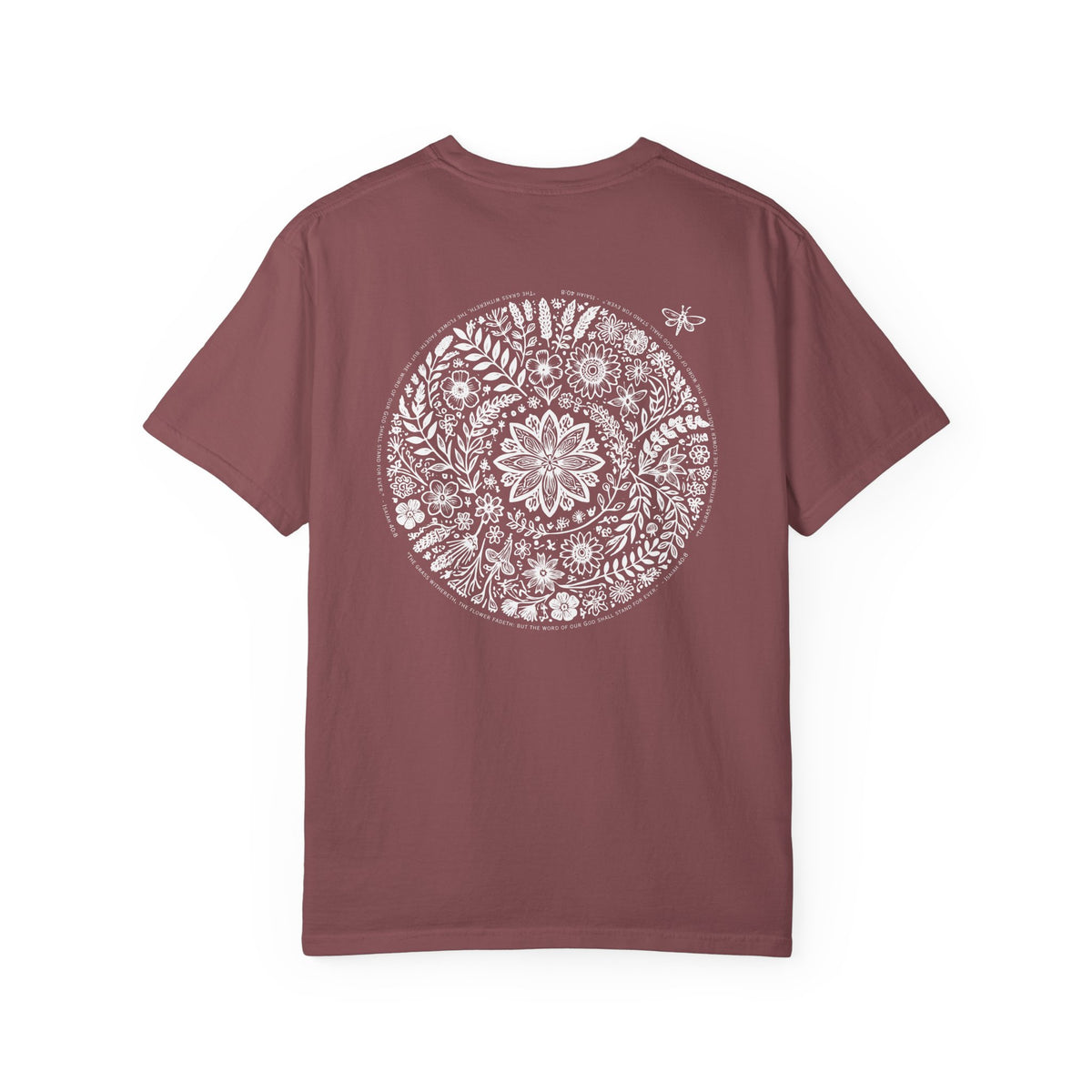 Isaiah 40:8 Floral Comfort Colors® T-Shirt | Soft-Washed Christian Tee