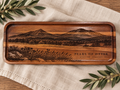 Peaks of Otter Engraved Acacia Serving Tray